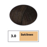 REF Permanent Hair Color 3.0 - Dark Brown / Naturals / 3 Professional Salon Products