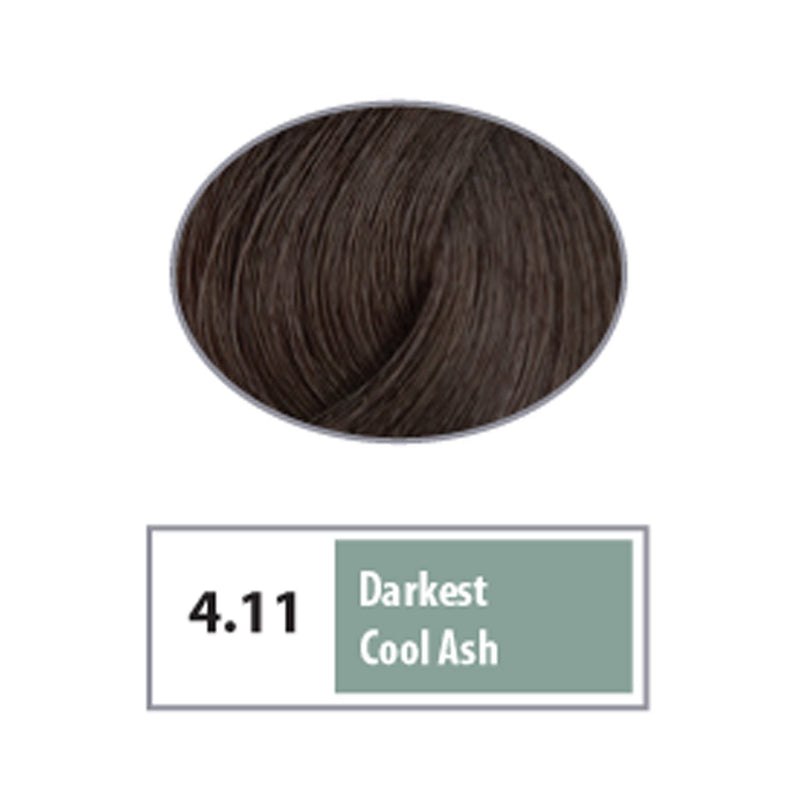 REF Permanent Hair Color 4.11 - Darkest Cool Ash / Cool Ashes / 4 Professional Salon Products