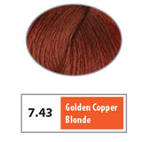 REF Permanent Hair Color 7.43 - Golden Copper Blonde / Coppers / 7 Professional Salon Products