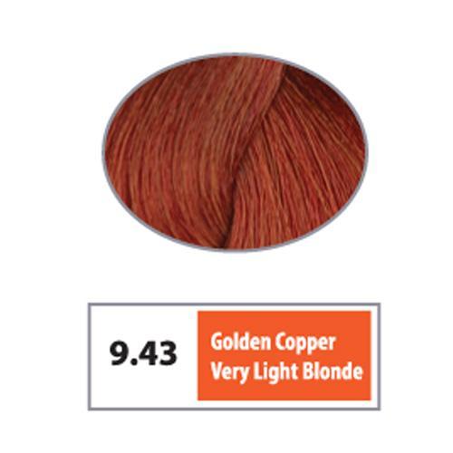REF Permanent Hair Color 9.43 - Golden Copper Very Light Blonde / Coppers / 9 Professional Salon Products