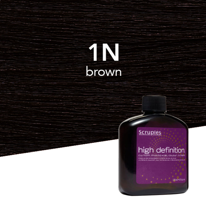 Scruples High Definition Gel Hair Color 1N Brown Black Professional Salon Products