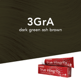 Scruples True Integrity Opalescent Permanent Hair Color 3GrA Dark Green Ash Brown / Olive / 3 Professional Salon Products