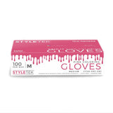 StyleTek Powder Free Pink Gloves Medium