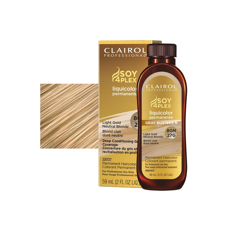 Clairol Liquicolor Hair Color 27 / 8GN Light Gold Neutral Blonde / Gold Neutral / 8 Professional Salon Products