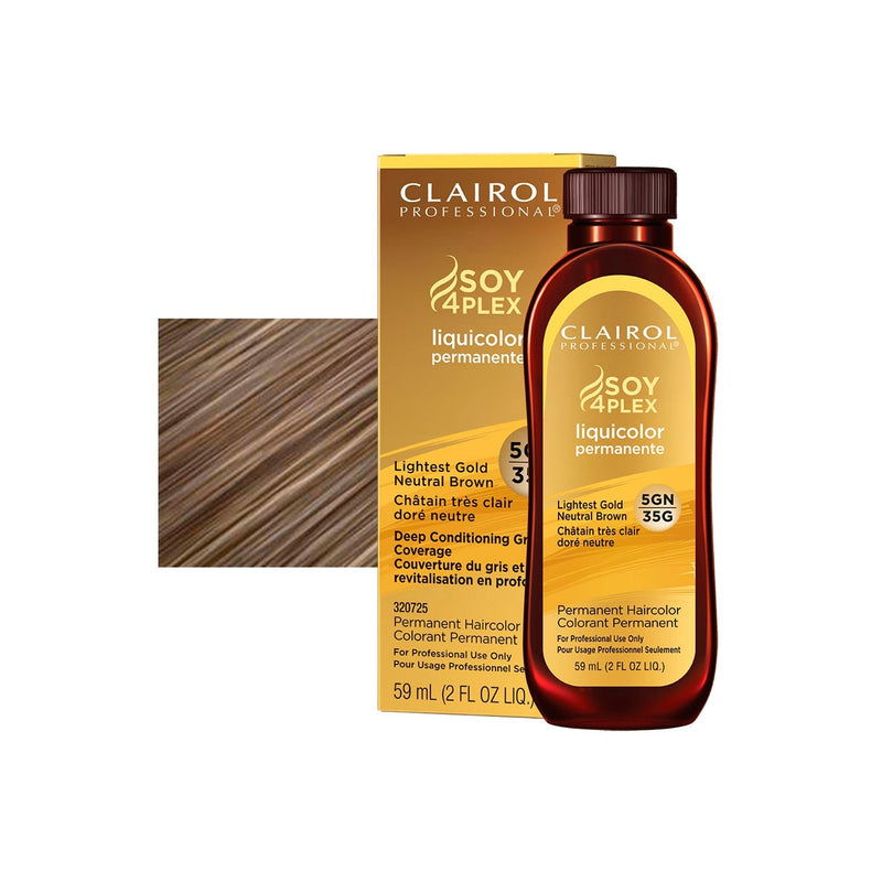 Clairol Liquicolor Hair Color 35 / 5GN Lightest Gold Neutral Brown / Gold Neutral / 5 Professional Salon Products
