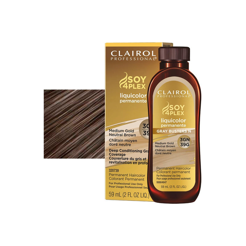 Clairol Liquicolor Hair Color 39 / 3GN Medium Gold Neutral Brown / Gold Neutral / 3 Professional Salon Products