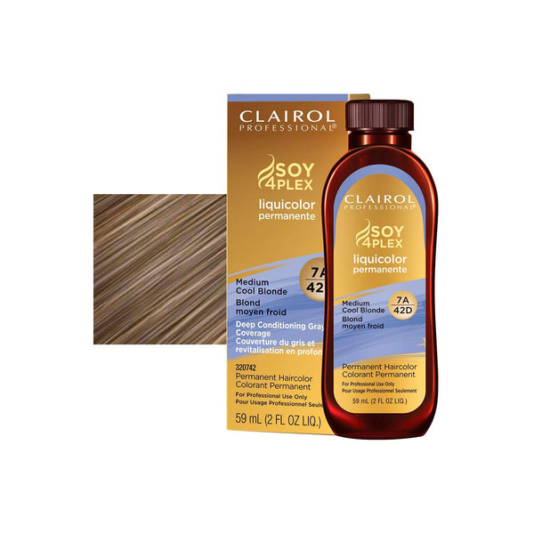 Clairol Liquicolor Hair Color 42 / 7A Medium Cool Blonde / Ash / 7 Professional Salon Products