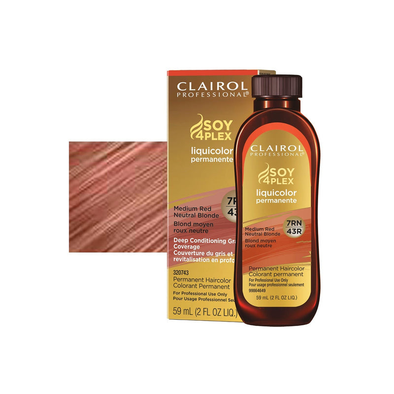 Clairol Liquicolor Hair Color 43 / 7RN Medium Red Neutral Blonde / Red Neutral / 7 Professional Salon Products
