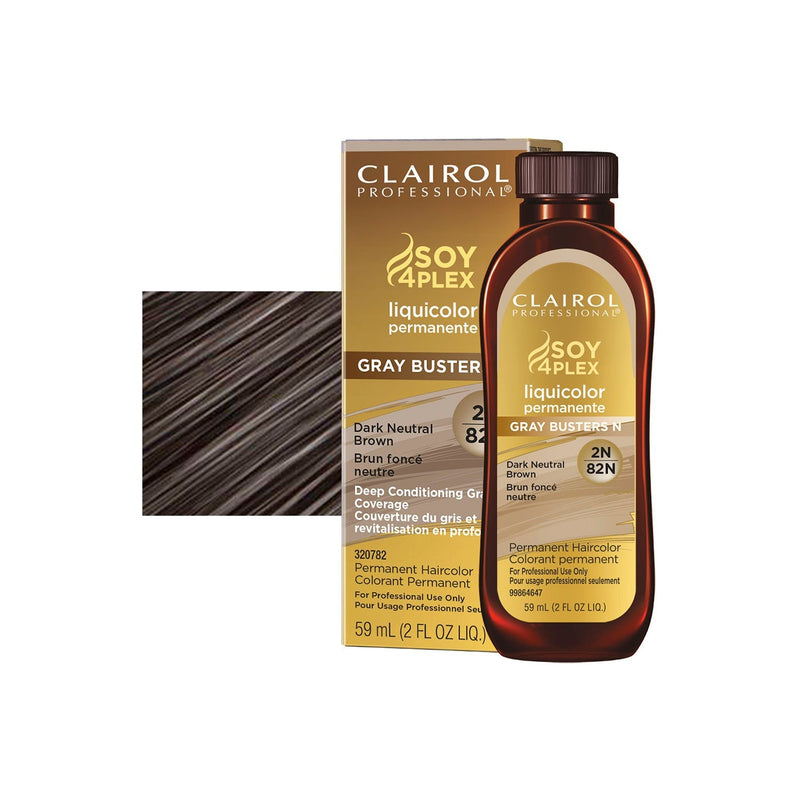 Clairol Liquicolor Hair Color 82 / 2N Dark Neutral Brown / Neutral / 2 Professional Salon Products