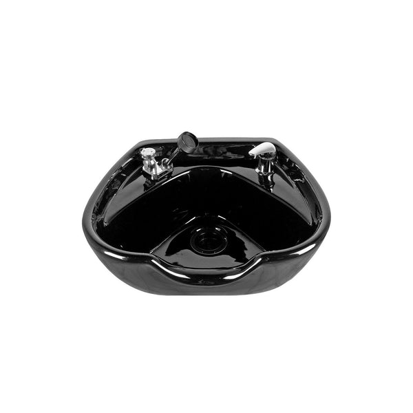 Collins Oval Porcelain Shampoo Bowl Black Professional Salon Products