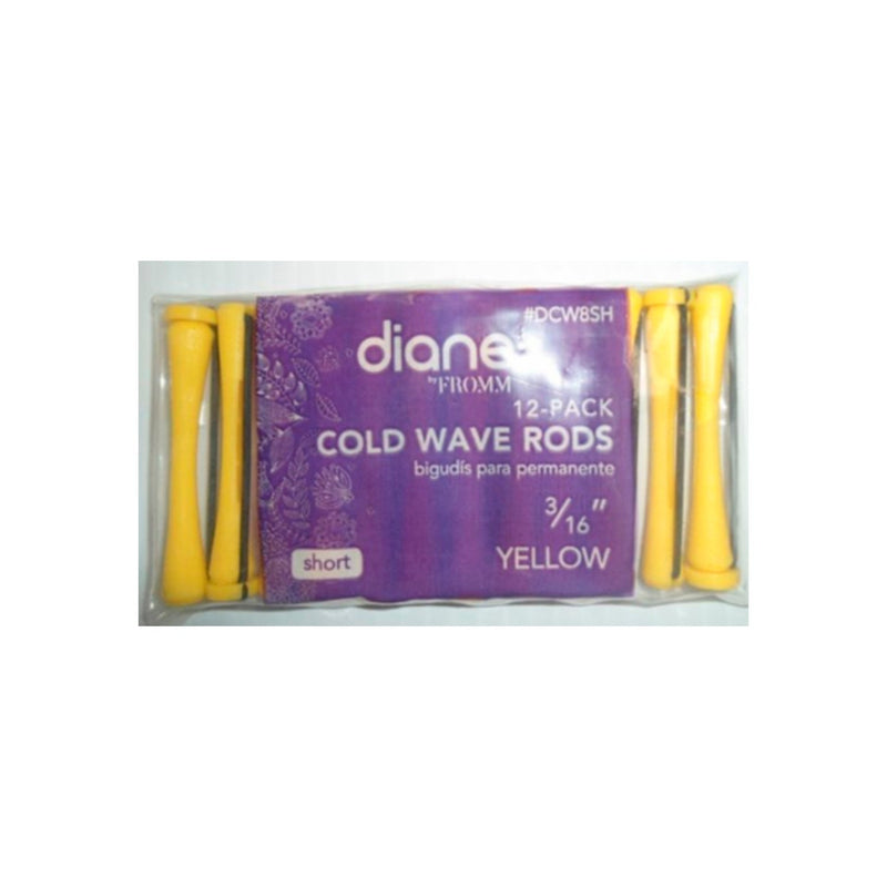 Diane Rod Short Diane Rod 3/16" Yellow Professional Salon Products