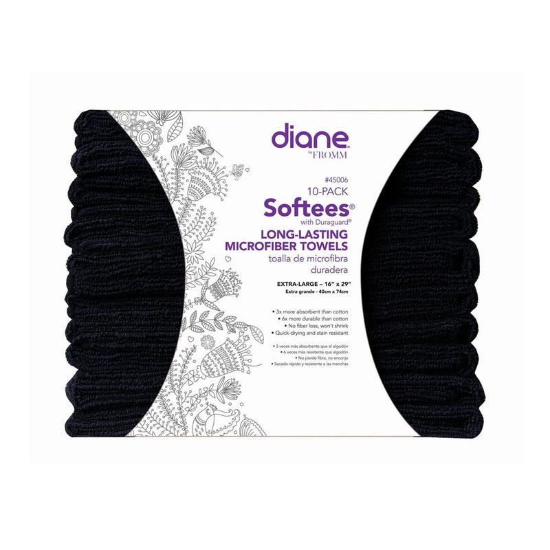 Fromm Softees Microfiber Towels Black Professional Salon Products