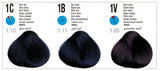 Itely Aquarely Permanent Hair Color 1C Blue Black / C- Ash / 1 Professional Salon Products