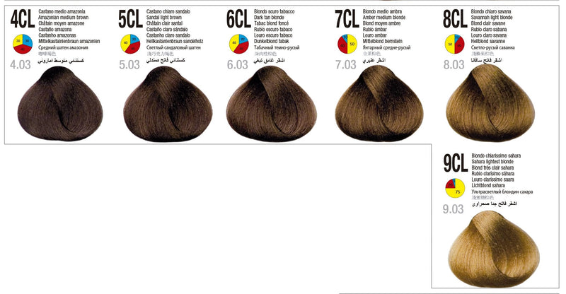 Itely Aquarely Permanent Hair Color 4CL Amazon Medium Brown / CL- Colonial / 4 Professional Salon Products
