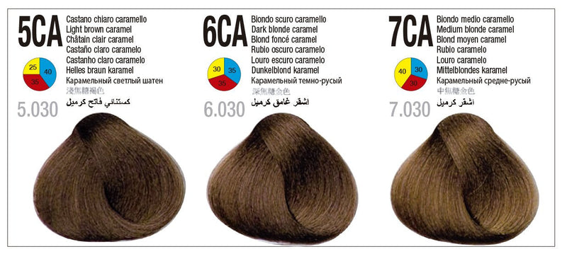 Itely Aquarely Permanent Hair Color 5CA Light Brown Caramel / CA- Caramel / 5 Professional Salon Products