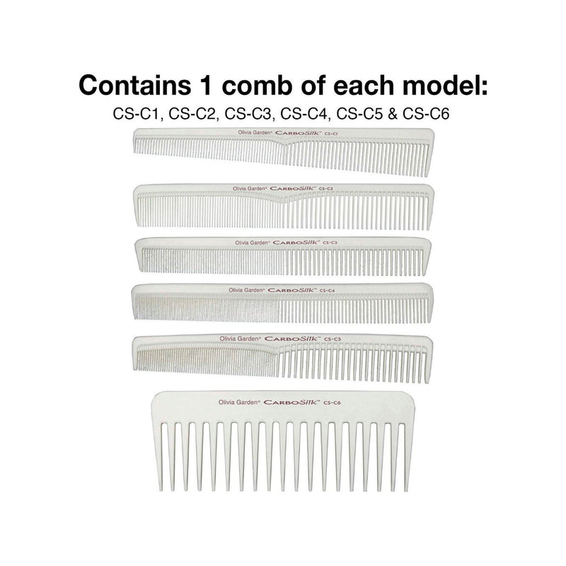 Olivia Garden Carbosilk Comb Kit Professional Salon Products