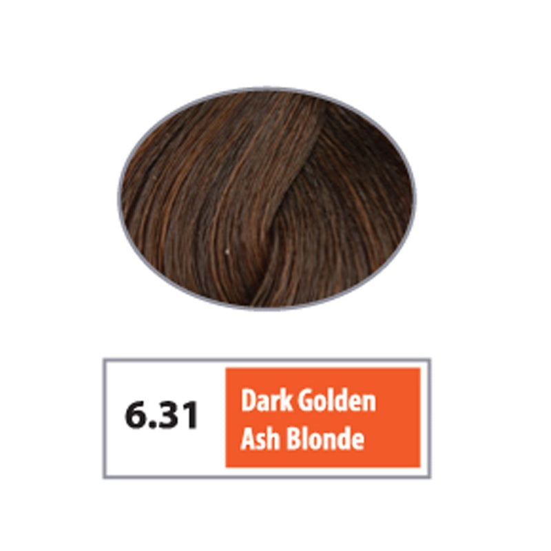 REF Permanent Hair Color 6.31 - Dark Golden Ash Blonde / Saharas / 6 Professional Salon Products