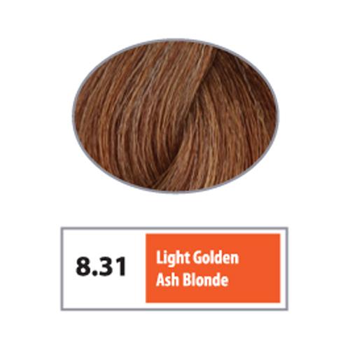 REF Permanent Hair Color 8.31 - Light Golden Ash Blonde / Saharas / 8 Professional Salon Products
