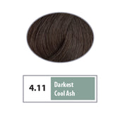 REF Soft Demi Permanent Hair Color 4.11 - Darkest Cool Ash / Cool Ashes / 4 Professional Salon Products