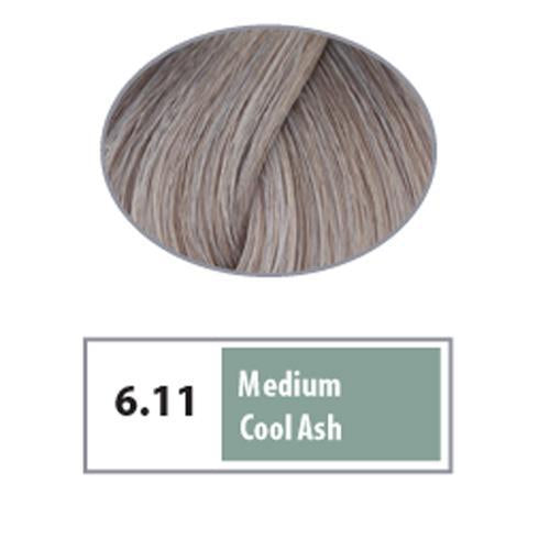 REF Soft Demi Permanent Hair Color 6.11 - Medium Cool Ash / Cool Ashes / 6 Professional Salon Products