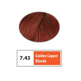 REF Soft Demi Permanent Hair Color 7.43 - Golden Copper Blonde / Coppers / 7 Professional Salon Products
