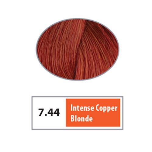 REF Soft Demi Permanent Hair Color 7.44 - Intense Copper Blonde / Coppers / 7 Professional Salon Products
