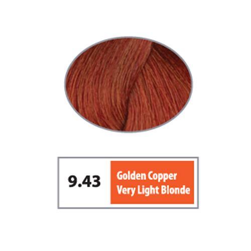 REF Soft Demi Permanent Hair Color 9.43 - Golden Copper Very Light Blonde / Coppers / 9 Professional Salon Products