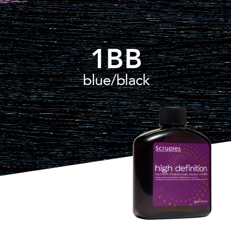 Scruples High Definition Gel Hair Color 1BB Blue Black Professional Salon Products