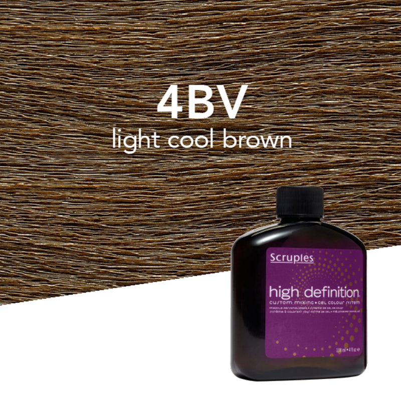 Scruples High Definition Gel Hair Color 4BV Light Cool Brown Professional Salon Products