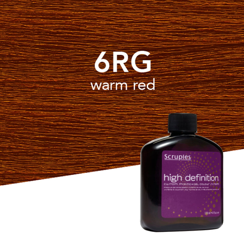 Scruples High Definition Gel Hair Color 6RG Warm Red Professional Salon Products