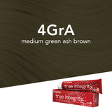 Scruples True Integrity Opalescent Permanent Hair Color 4GrA Medium Green Ash Brown / Olive / 4 Professional Salon Products
