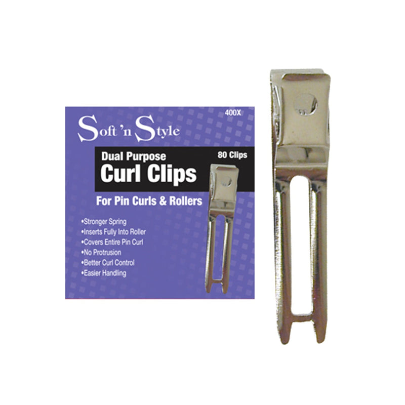 Soft 'N Style Double Prong Clips Professional Salon Products
