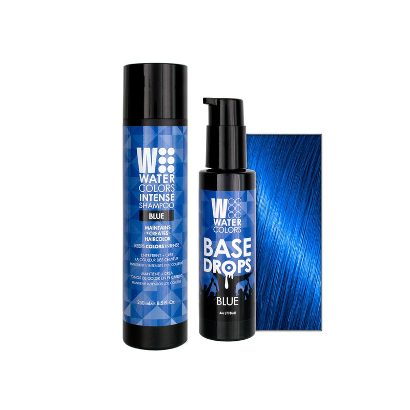Tressa Watercolors Base Drops & Intense Shampoo Duos Blue Professional Salon Products