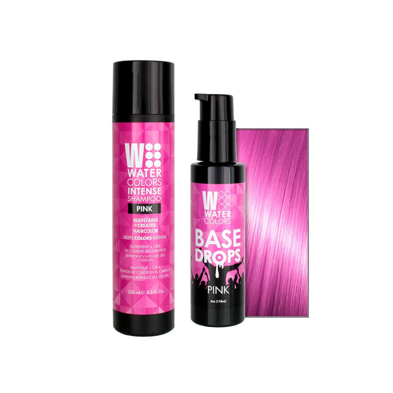 Tressa Watercolors Base Drops & Intense Shampoo Duos Pink Professional Salon Products