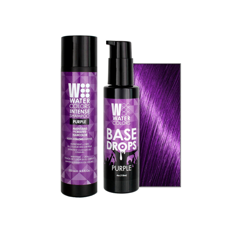 Tressa Watercolors Base Drops & Intense Shampoo Duos Purple Professional Salon Products