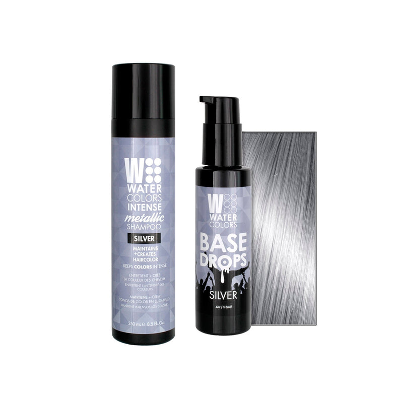 Tressa Watercolors Base Drops & Intense Shampoo Duos Silver Professional Salon Products